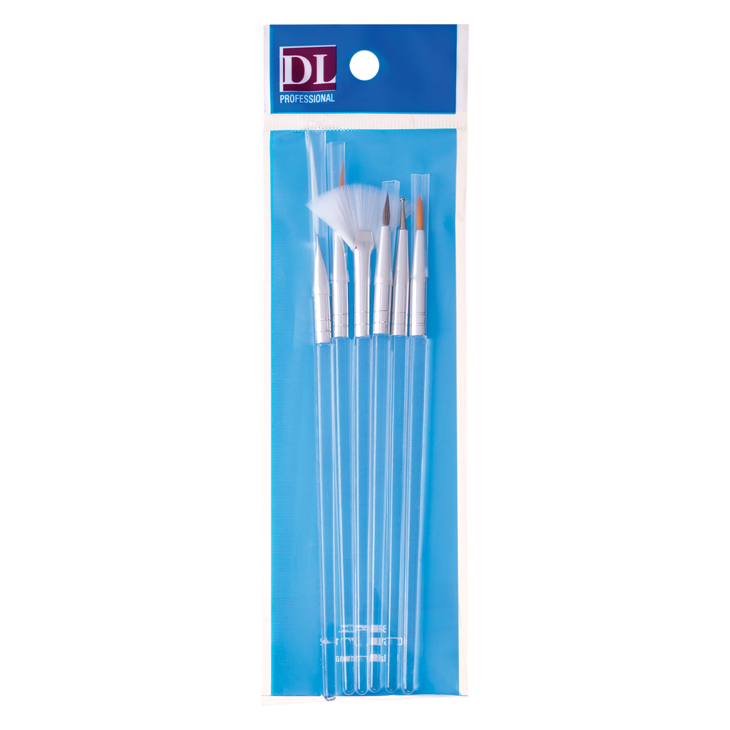 DL Pro 6pc Nail Art Brush Set (DL-C98)