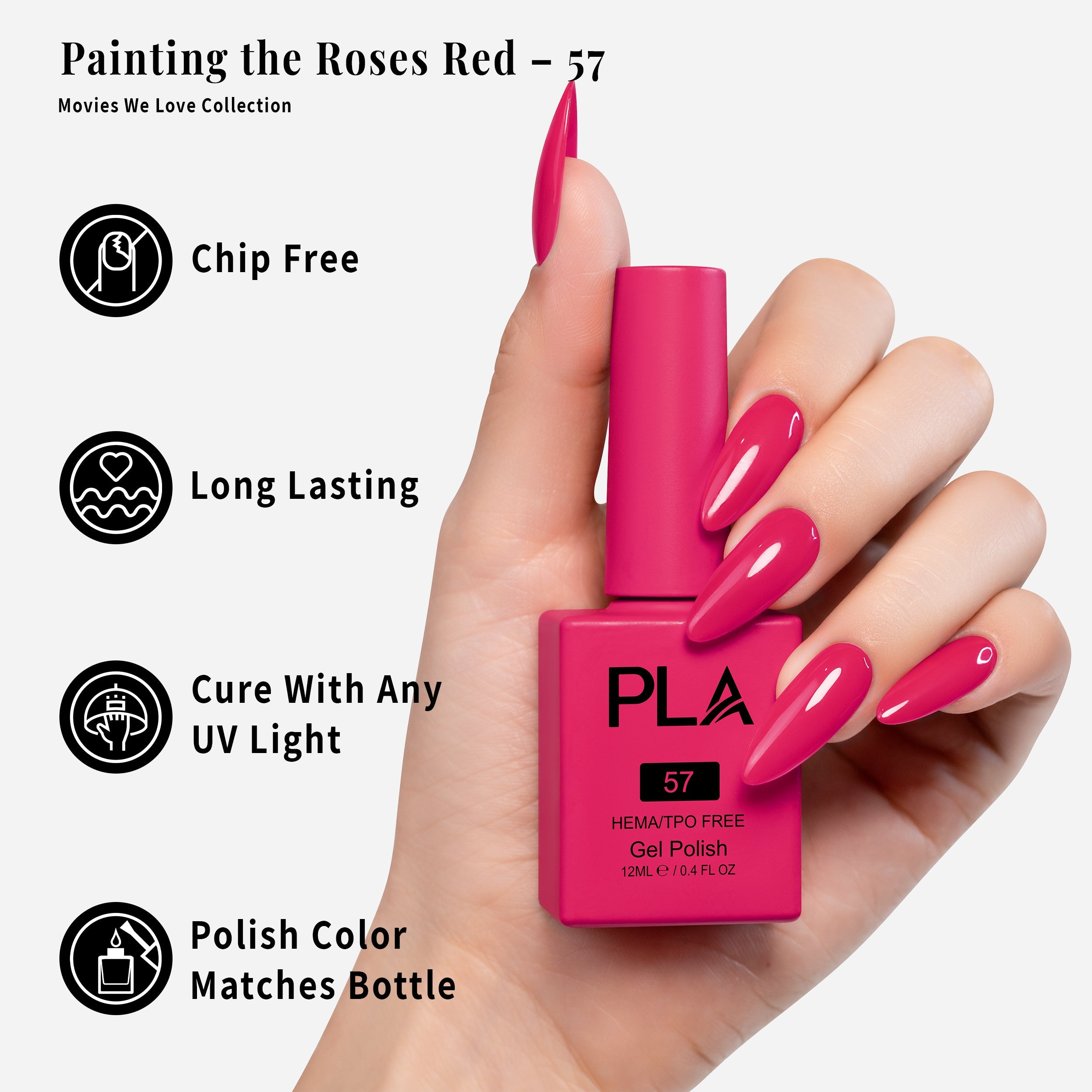 PLA Gel Polish 12ml - Painting the Roses Red 57
