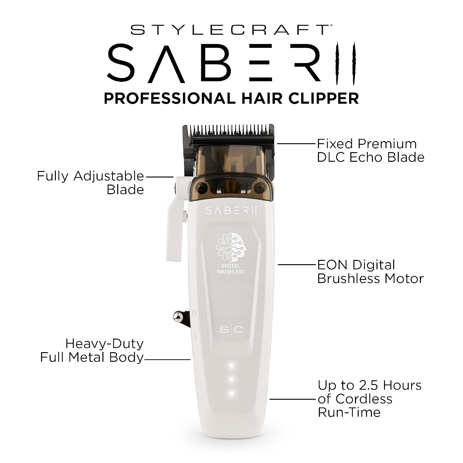Stylecraft Saber 2 Clipper - White