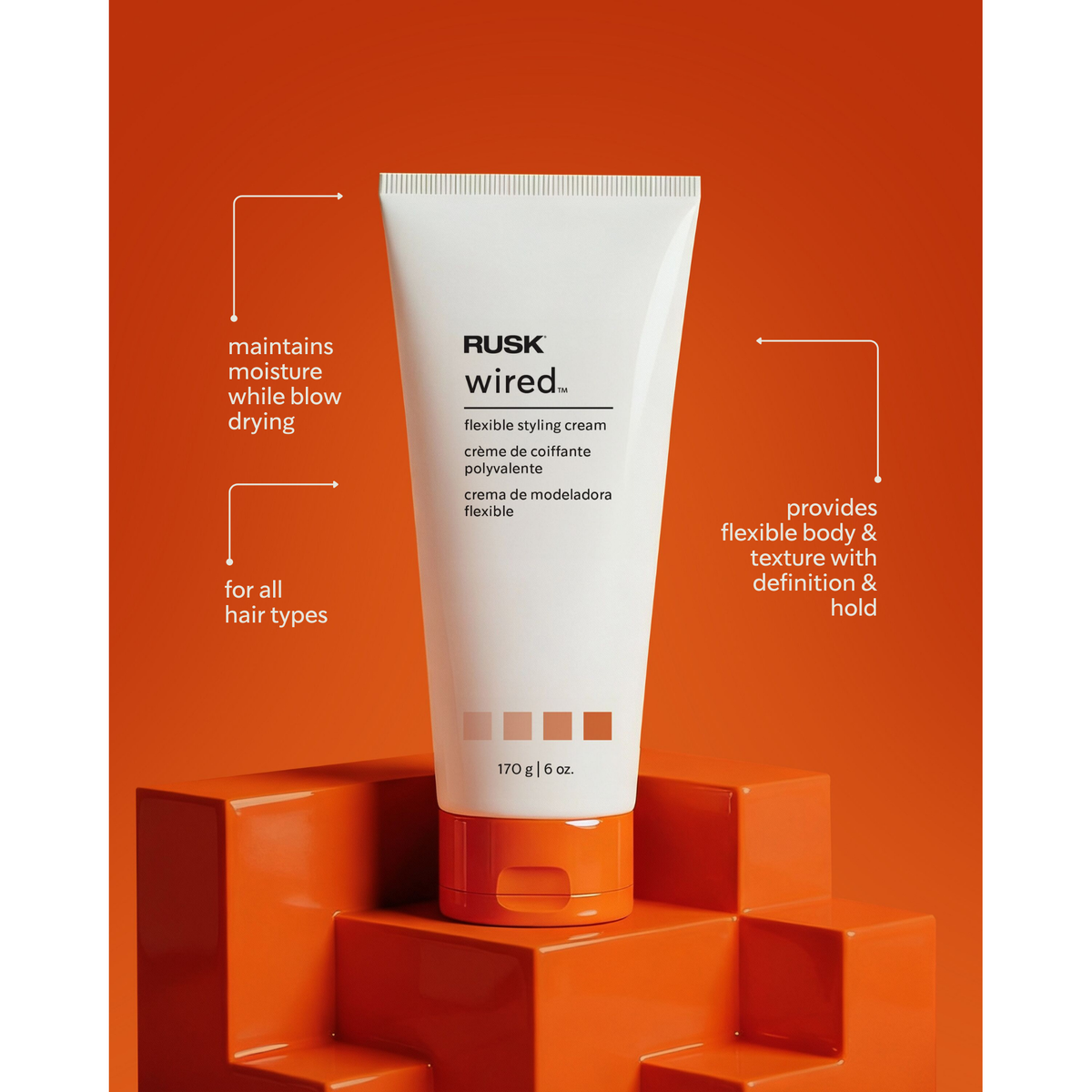 Rusk Wired Flexible Styling Creme 6oz