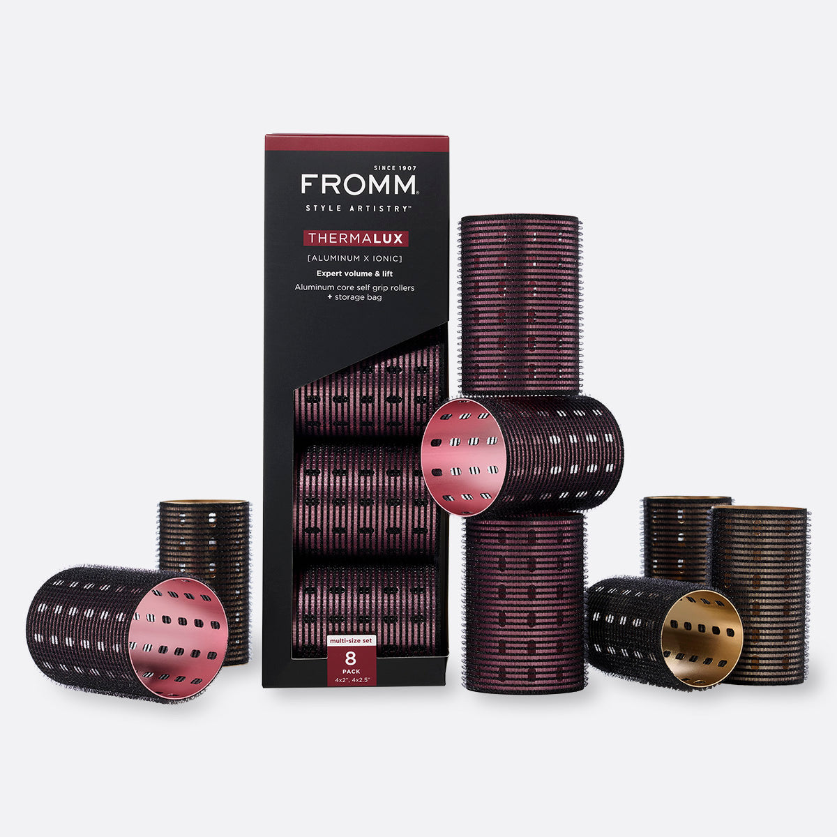 Frommk Thermalux Aluminum & Ionic Rollers 8pk (F6070) Main image