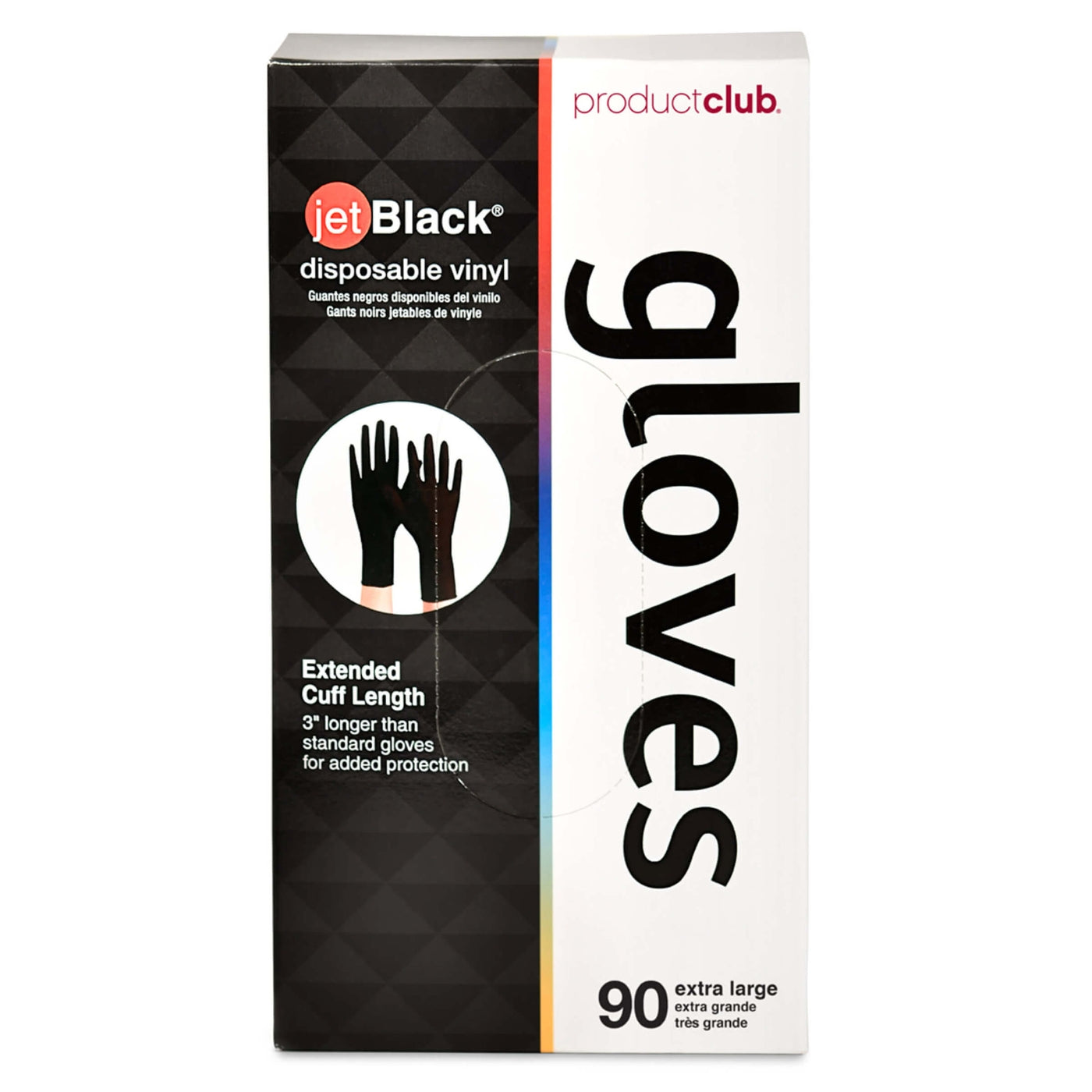 Product Club JetBlack Disposable Vinyl Gloves - Black (90pk)