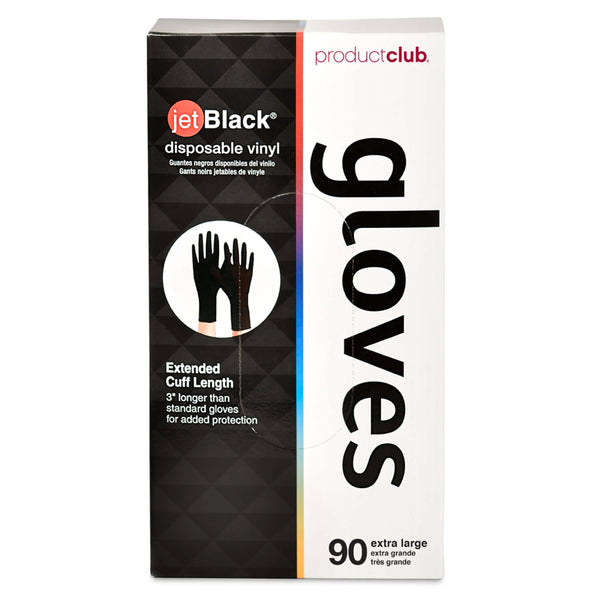 Product Club JetBlack Disposable Vinyl Gloves - Black (90pk)