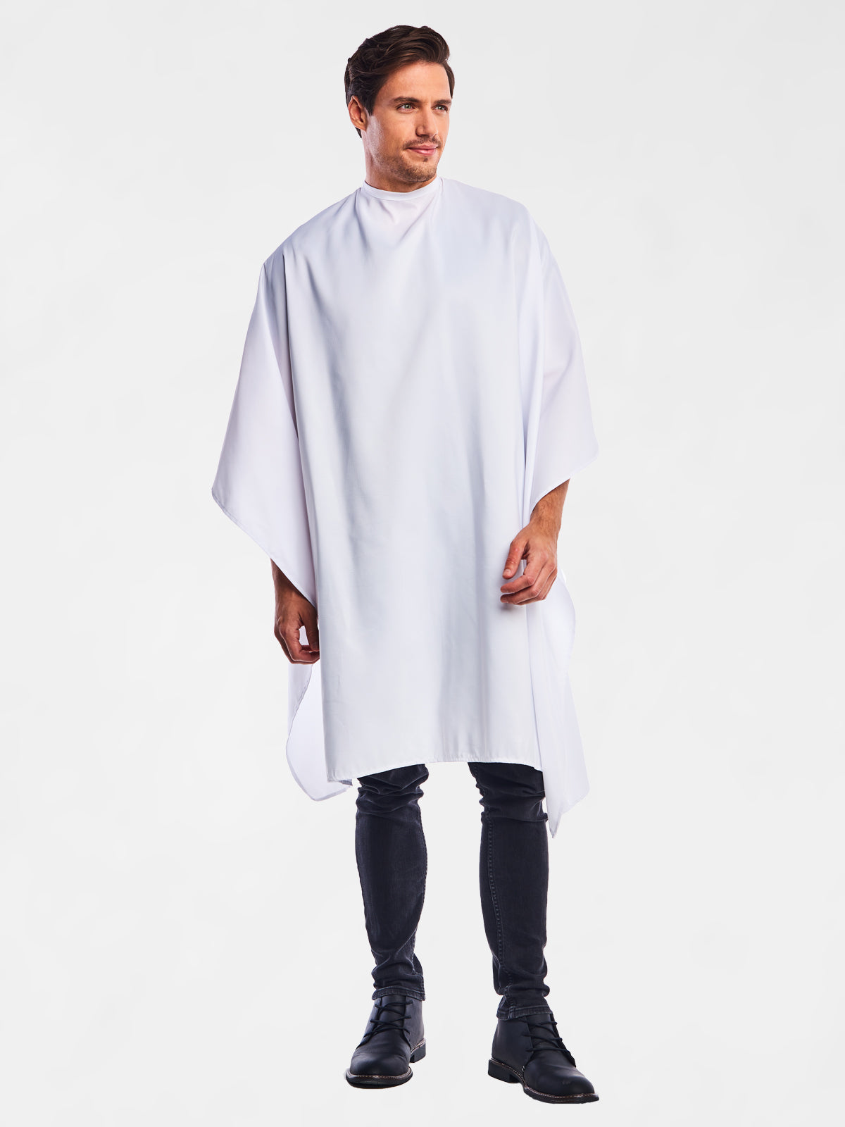 Betty Dain Super Size Styling Cape White -Snap (899S-WHT)