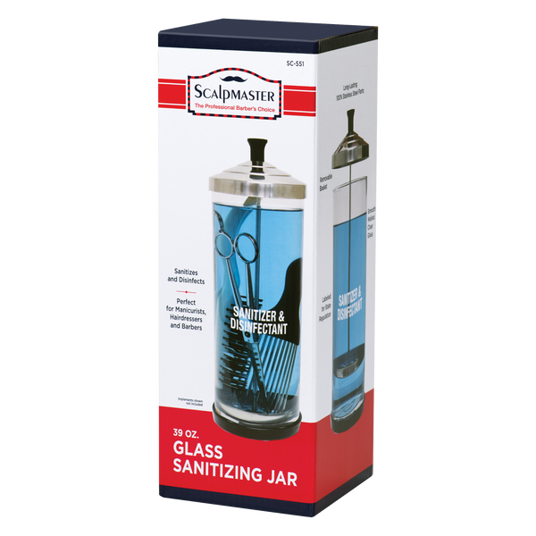 Scalpmaster Glass Sanitizing Jar 39oz (SC-551)
