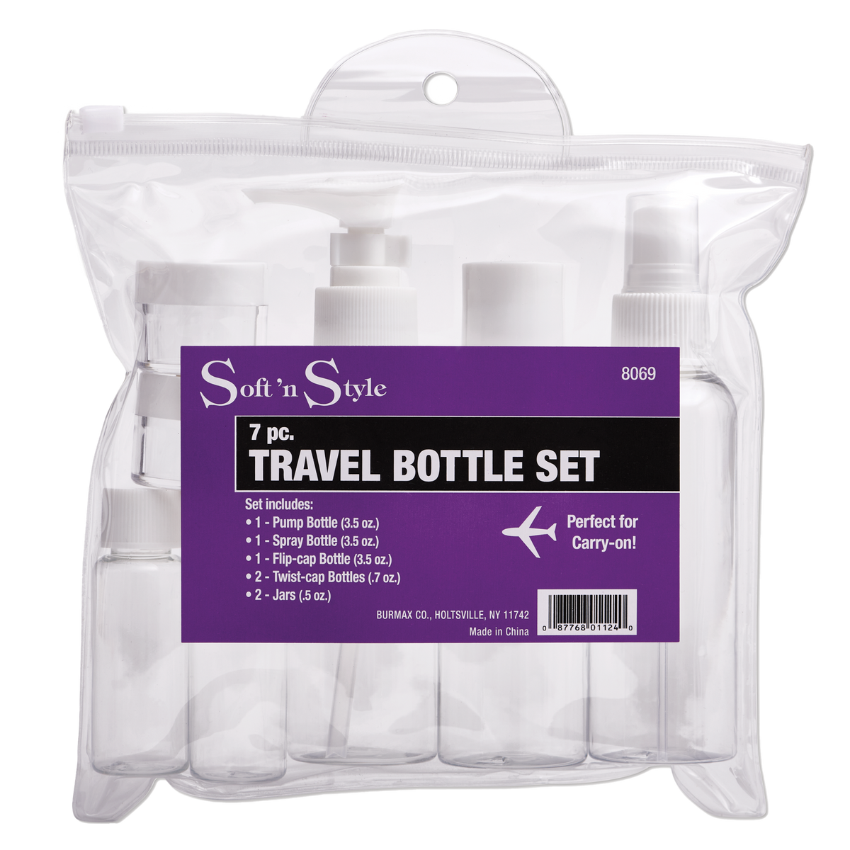 Soft N Style 7pc Travel Bottle Set (8069)