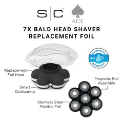 Stylecraft Ace Foil Bald Head Shaver Replacement Foil Head (SC546S)