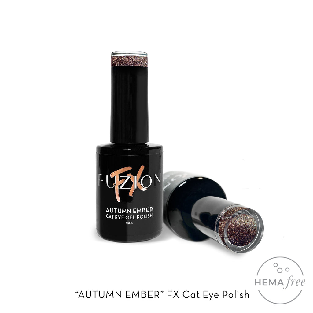 Fuzion Cat Eye Gel Polish 15ml - Autumn Ember