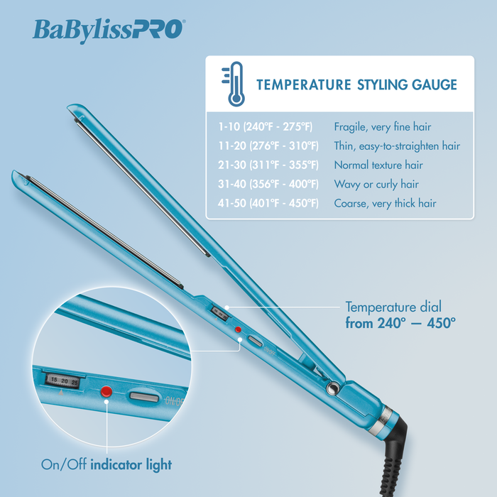 Babyliss Pro Nano Titanium Ultra Thin Flat Iron 1"(BNT4072TUC)
