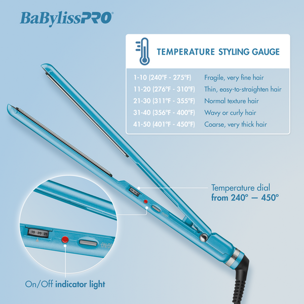 Babyliss Pro Nano Titanium Ultra Thin Flat Iron 1"(BNT4072TUC)