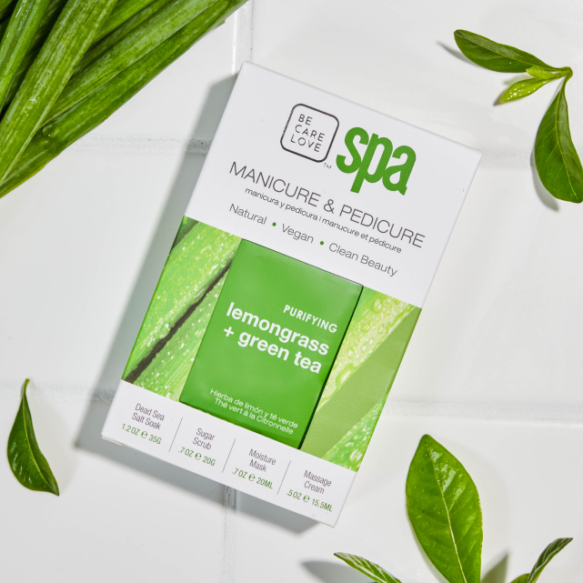 Be Care Love Lemongrass + Green Tea  4-step Packet Box