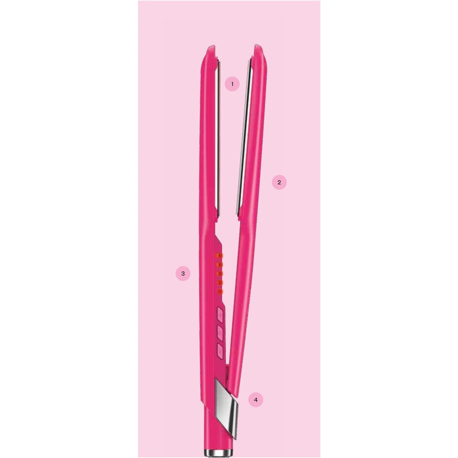 BabylissPro Nano Titanium Ultra-Sleek 1-1/2in Straightening Iron - Hard Candy (BNT131THP)