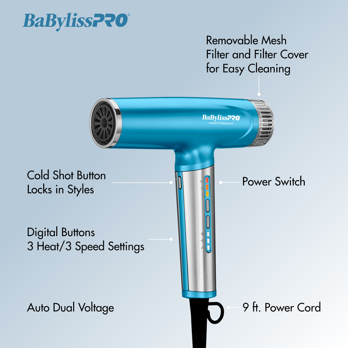 Babyliss Pro Nano Titanium Nano Light Ionic Dryer