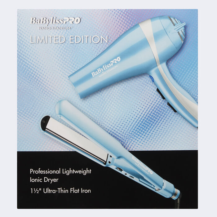 Babyliss Pro Nano Titanium Limited Edition Dryer & 1.5" Ultra Thin Flat Iron Duo Main image