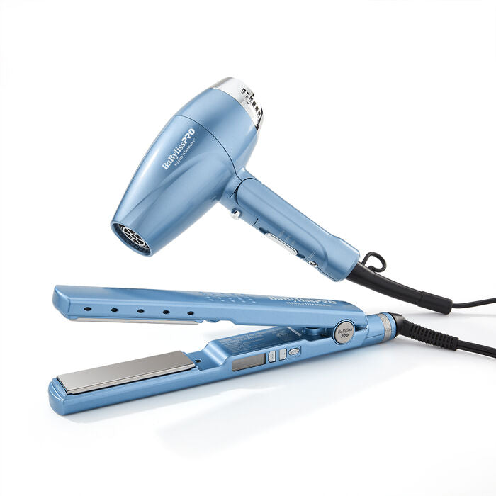 Babyliss Pro Nano Titanium Styling Set Ionic Dryer & 1 1/4" Digital Flat Iron (BNTPP81)