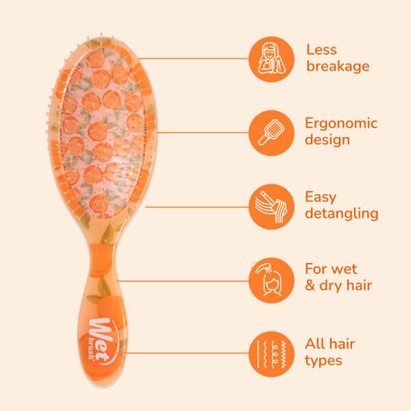Wet Brush Pro Detangler - Tutti Fruitti - Orange