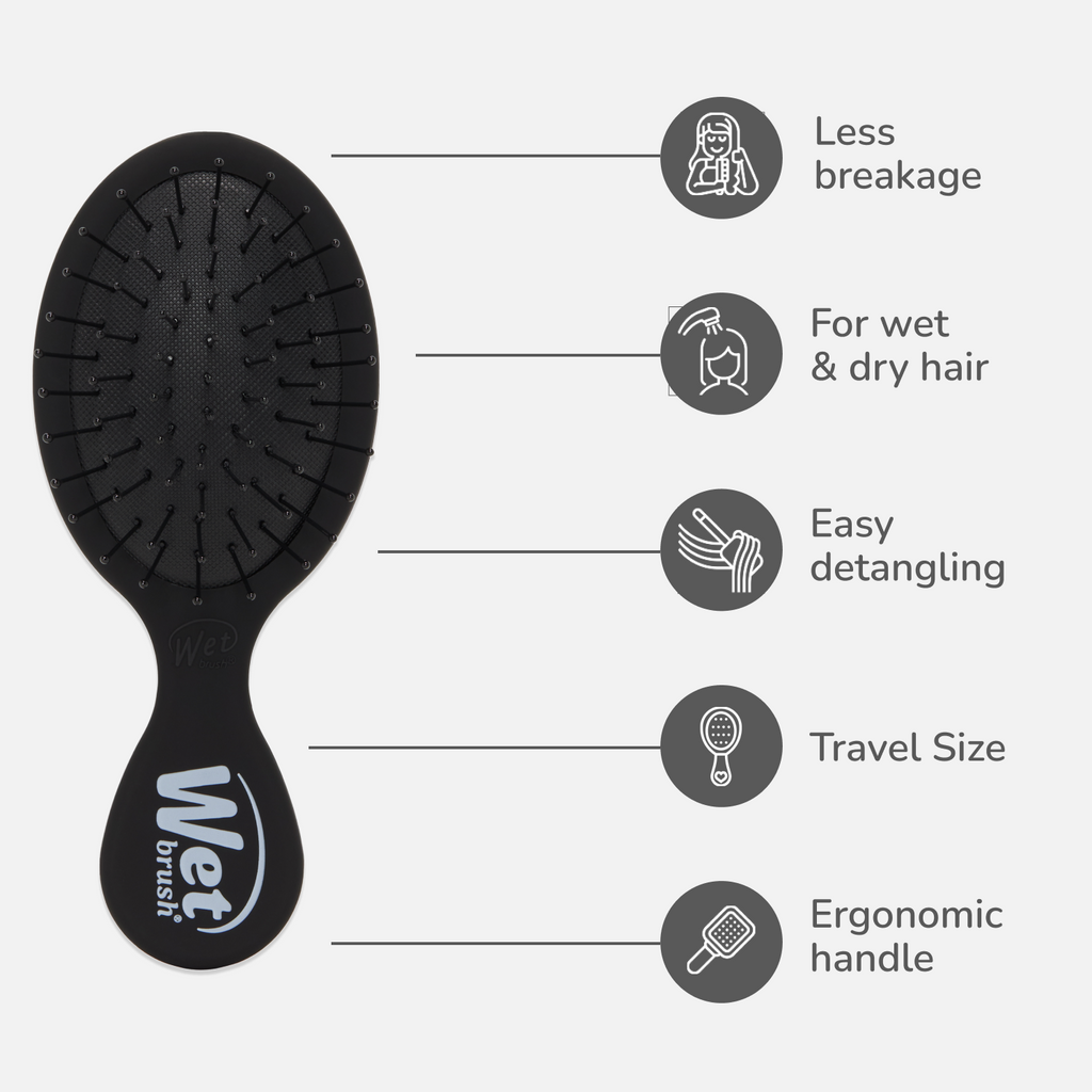 Wet Brush Mini Detangler - Frost Black