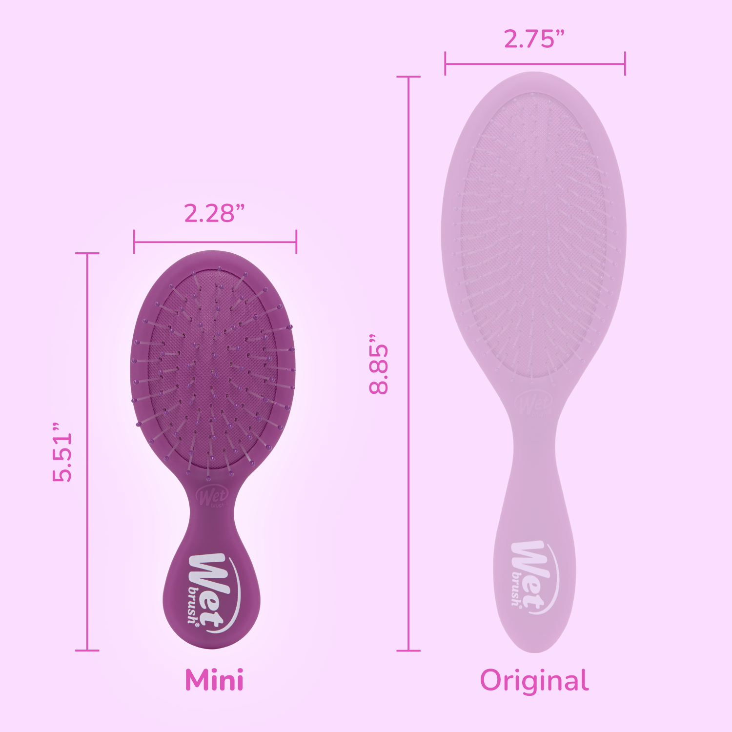Wet Brush Mini Detangler - Frost Purple