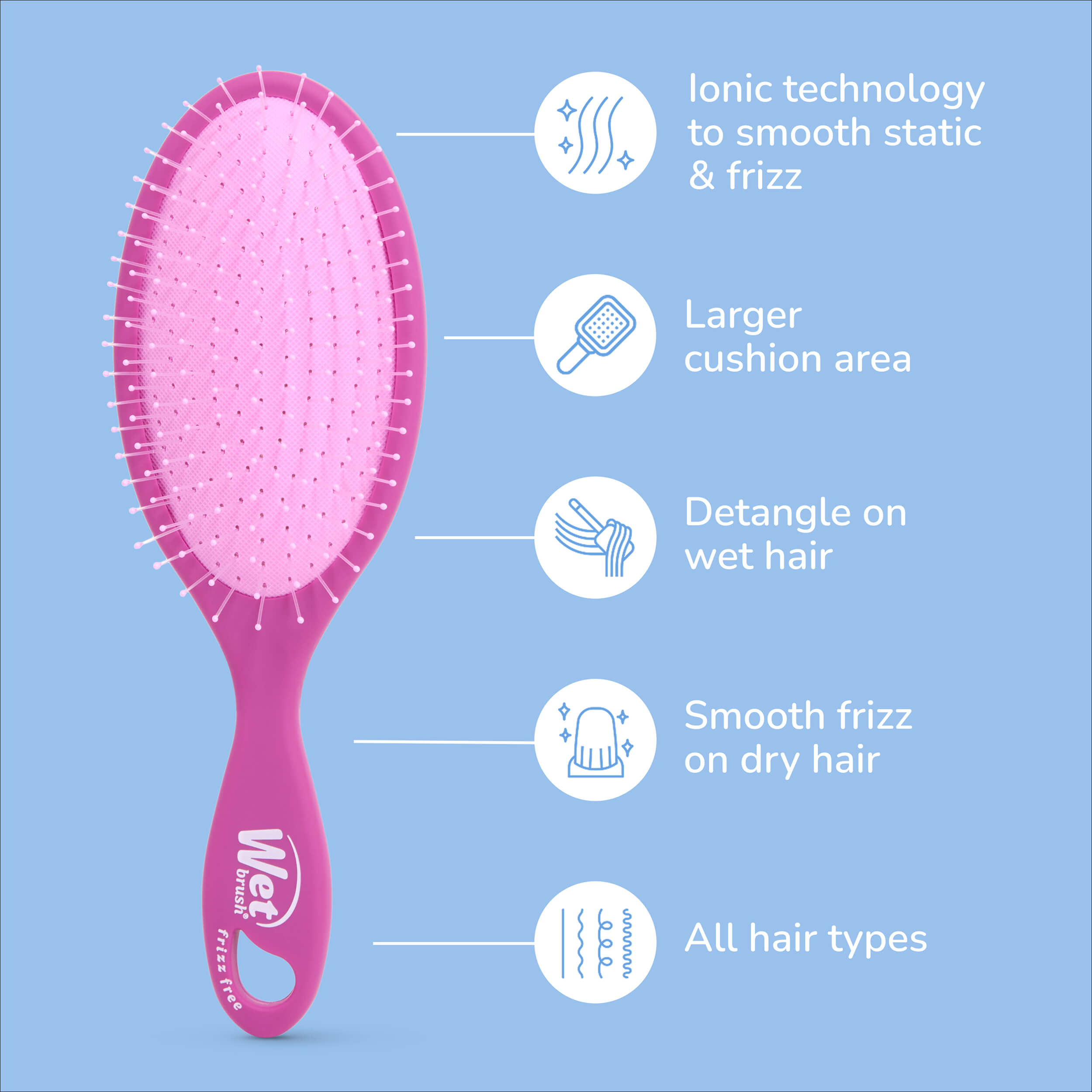 Wet Brush Pro Backbar Detangler - Purple