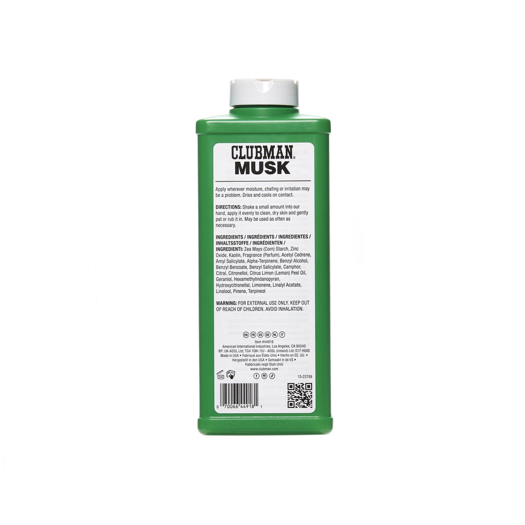 Clubman Powder - Musk 9oz