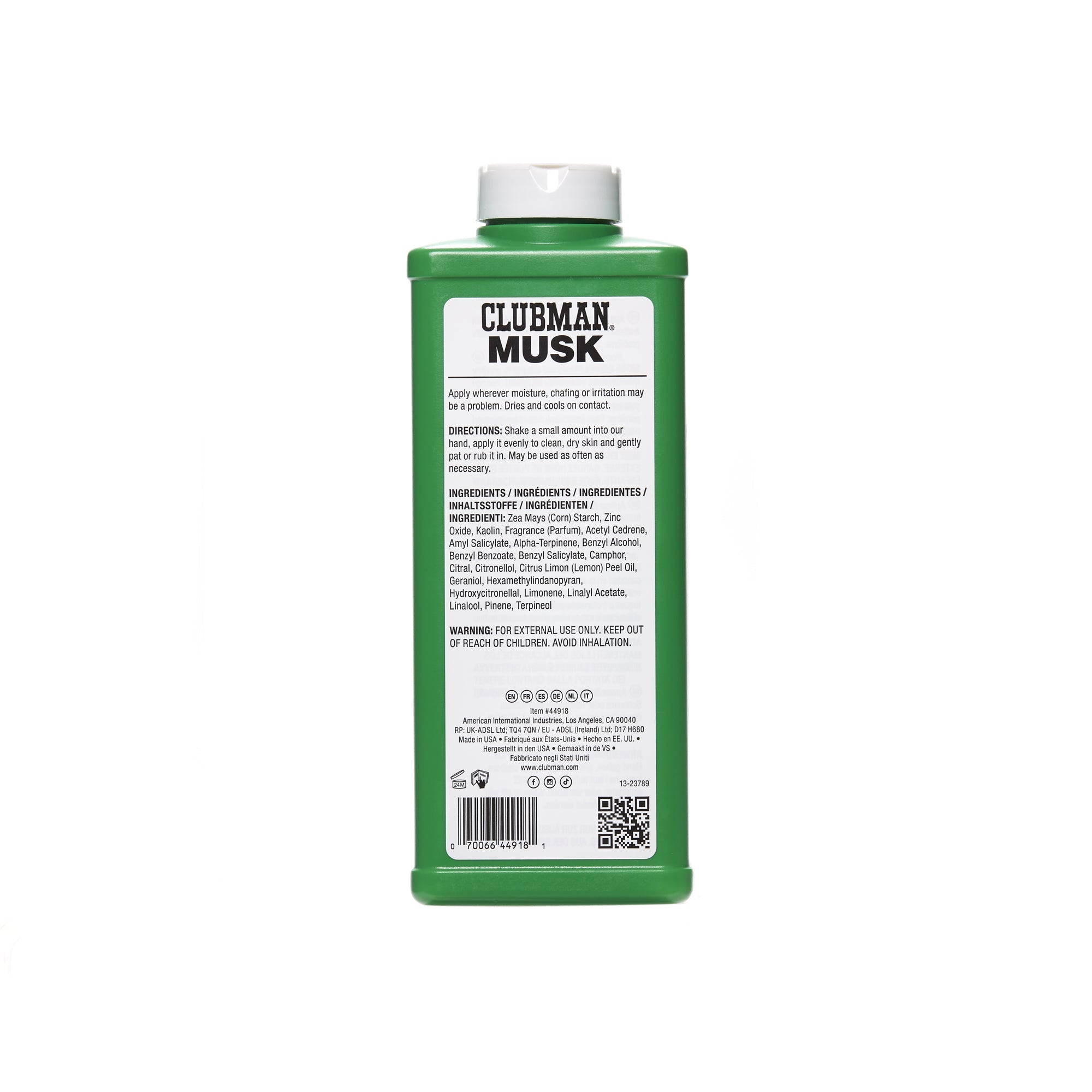 Clubman Powder - Musk 9oz
