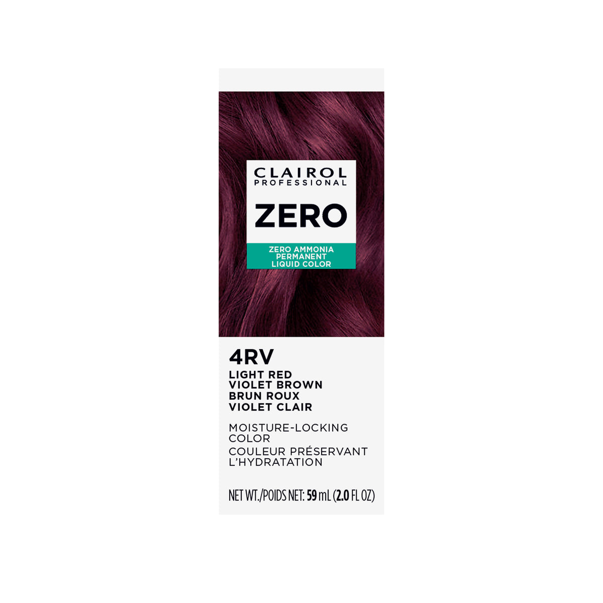 Clairol Professional Zero 4RV Light Red Violet Brown