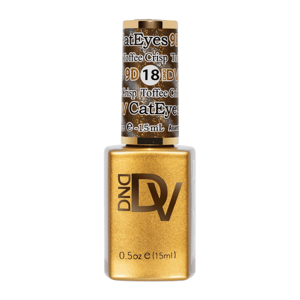 DND Diva 9D Cat Eye Candy - Toffee Crisp #18