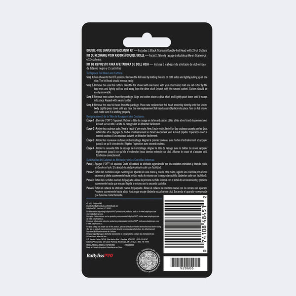 BabylissPro FXONE Replacement Foils & Cutters - Matte Black (FX79RF2MB)