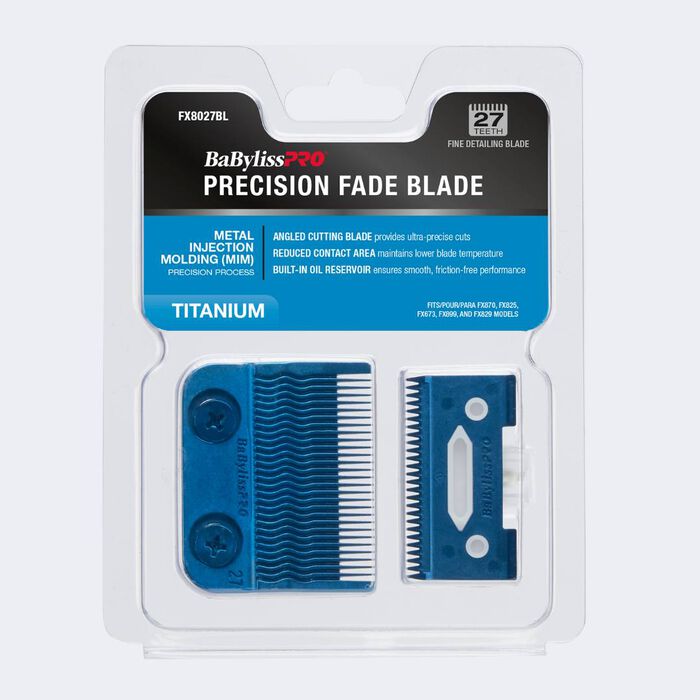 Babyliss Pro Precision Fade Blade Titanium Blue Fine (FX8027BL) Secondary image