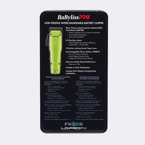 Babyliss Pro Lo-Pro FX Clipper Neon Yellow (FX829NY)
