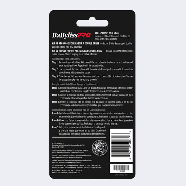 BabylissPro FOILFX02 Replacement Foils & Cutter - Grey (FXRF2GY)