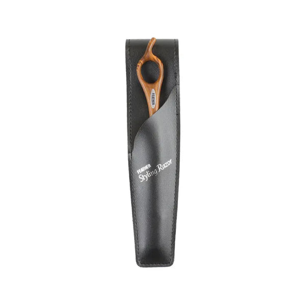 Feather Styling Razor Wood Look Handle