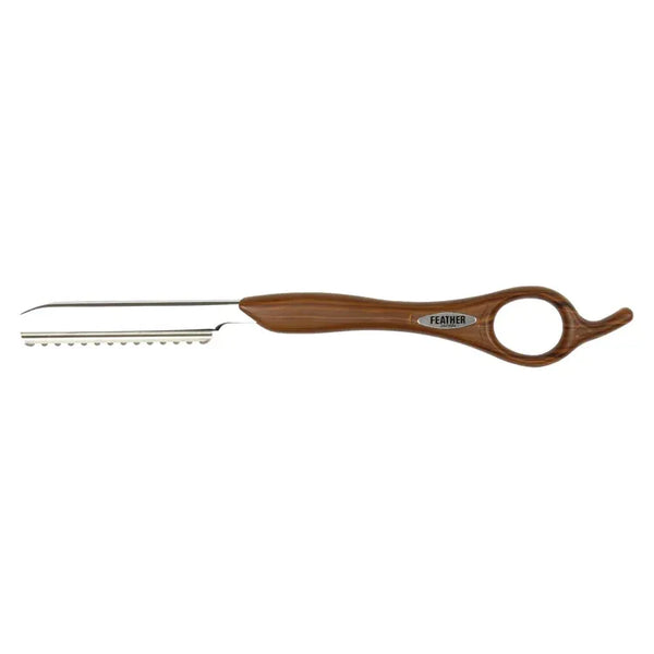 Feather Styling Razor Wood Look Handle