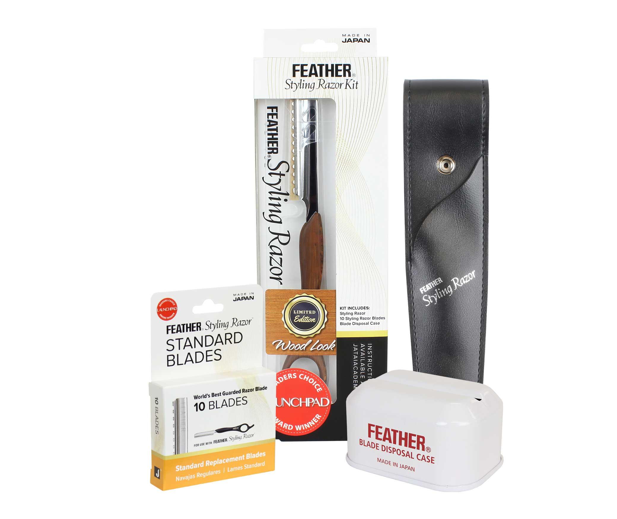 Feather Wood Look Razor Kit