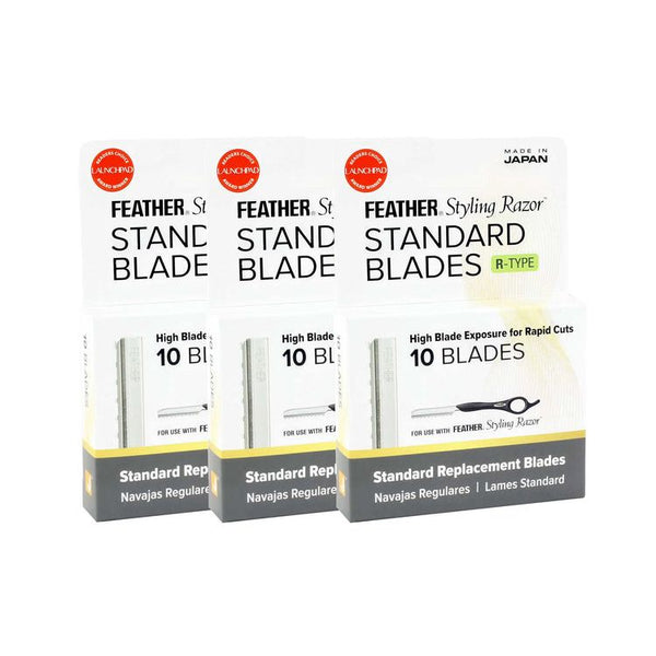 Feather R-Type Styling Blades w/free Blade Glide - 30pk