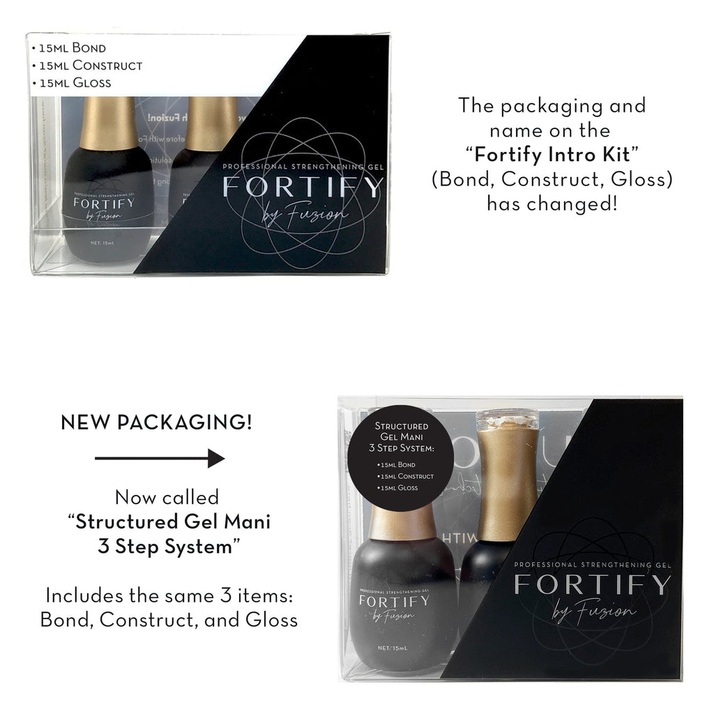 Fuzion Fortify Starter Kit - Structured Gel Mani 3 Step System