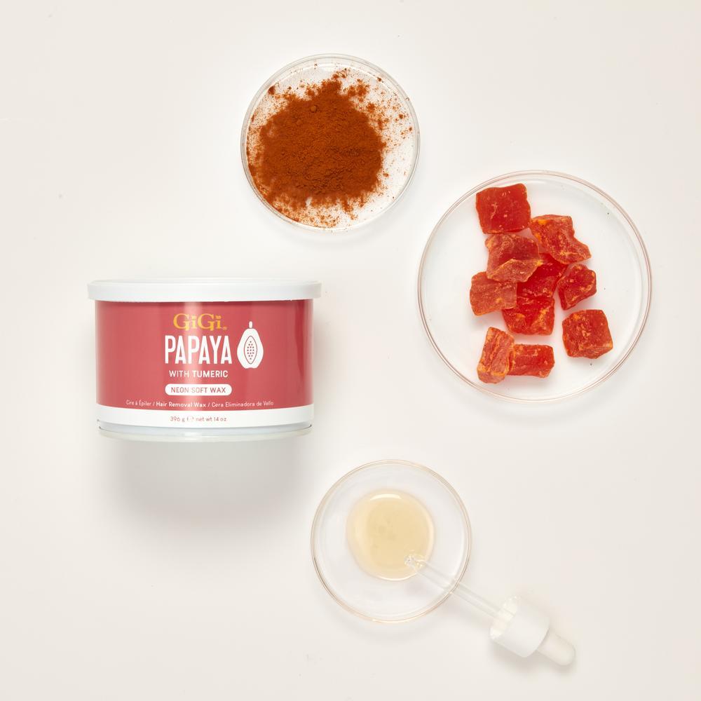 GiGi Neon Soft Wax Papaya 14oz Secondary image