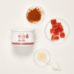 GiGi Neon Hard Wax Papaya 14oz