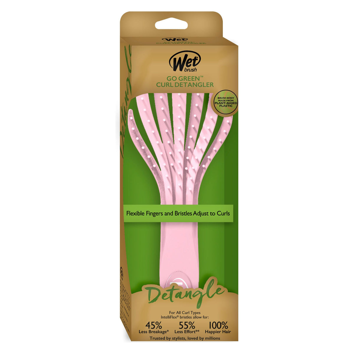 Wet Brush Go Green Curl Detangler - Pink Main image