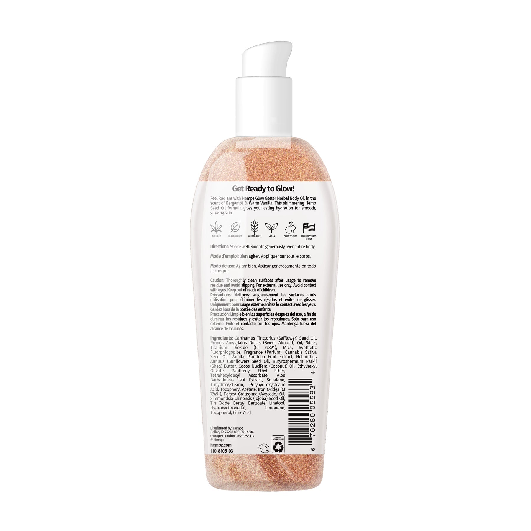 Hempz Glow Getter Herbal Body Oil 6.7oz Secondary image