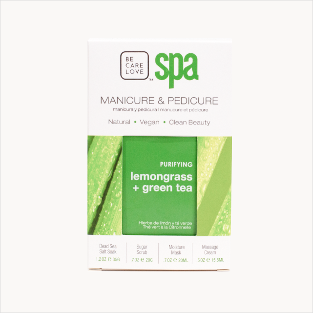 Be Care Love Lemongrass + Green Tea  4-step Packet Box