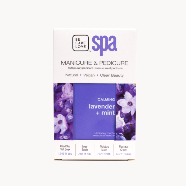 Be Care Love Lavender + Mint Complete 4-step Packet Box