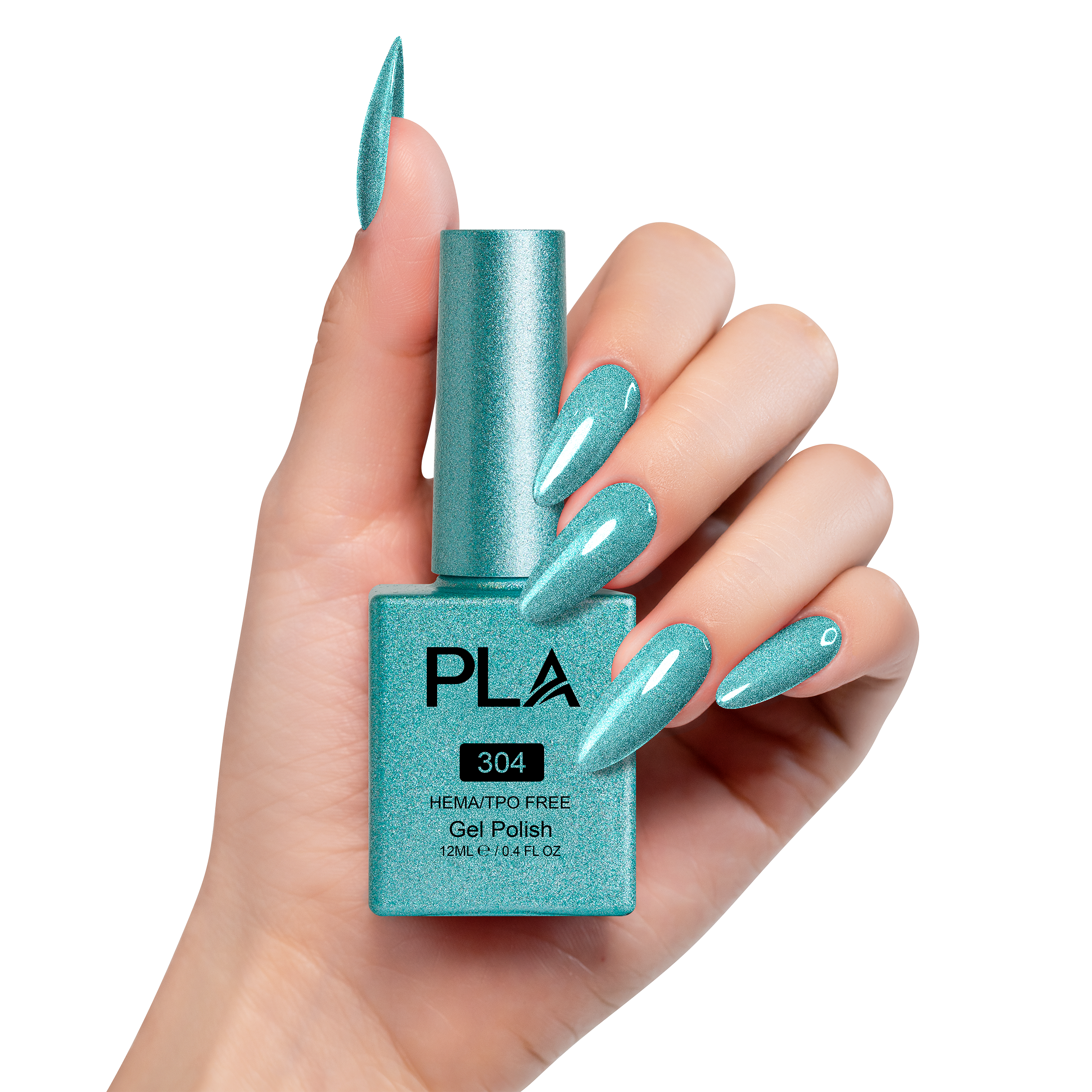 PLA Gel Polish 12ml - Twinklin' Turquoise 304 Secondary image