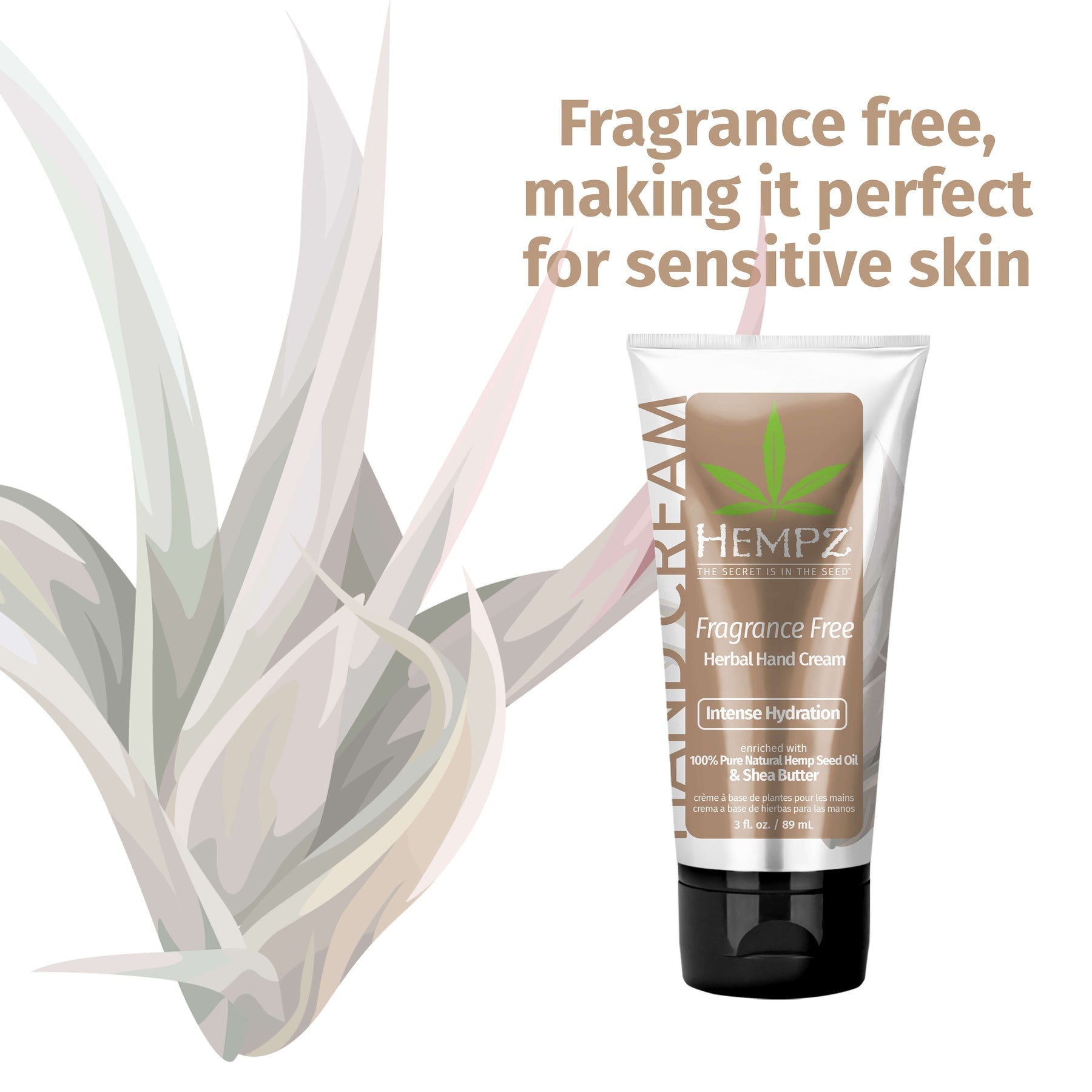 Hempz Fragrance Free Herbal Hand Creme 3oz Secondary image