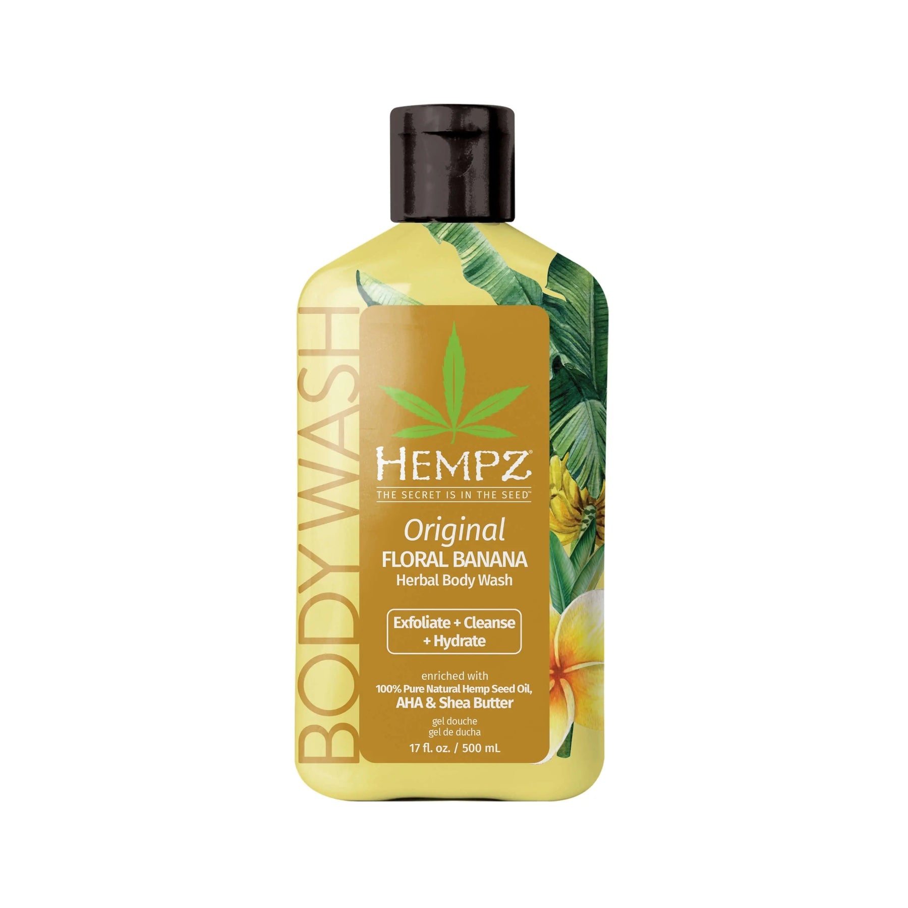Hempz Original Floral Banana Herbal Body Wash 17oz Main image