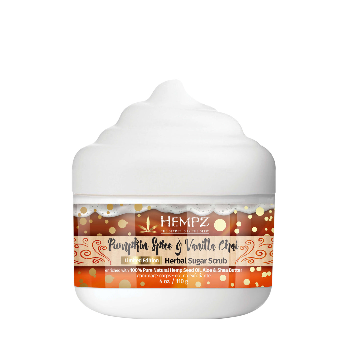 Hempz Pumpkin Spice & Vanilla Chai Sugar Scrub 4oz Main image