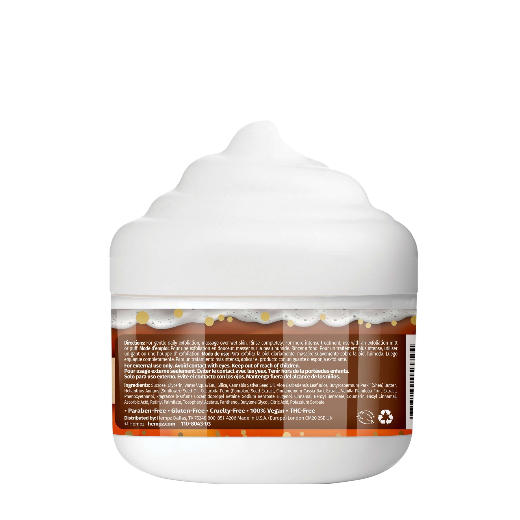 Hempz Pumpkin Spice & Vanilla Chai Sugar Scrub 4oz Secondary image