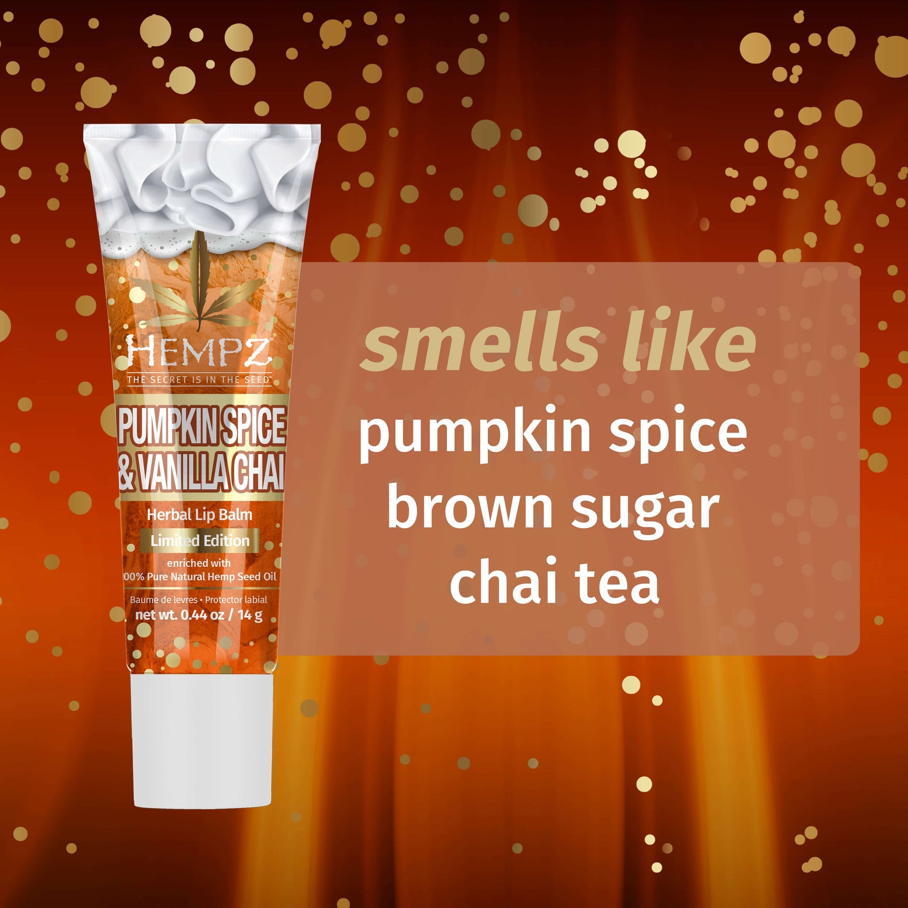 Pumpkin Spice & Vanilla Chai Lip Balm 0.44oz Secondary image
