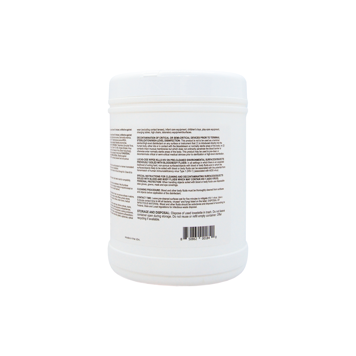 Lucas Cide Wipes 160pk