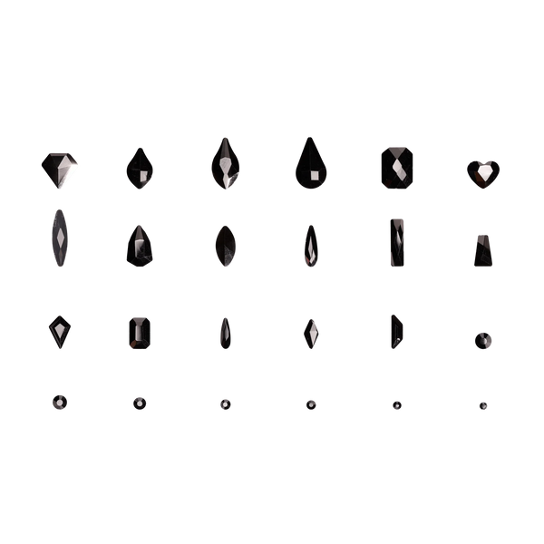 PLA Nail Gems - Black